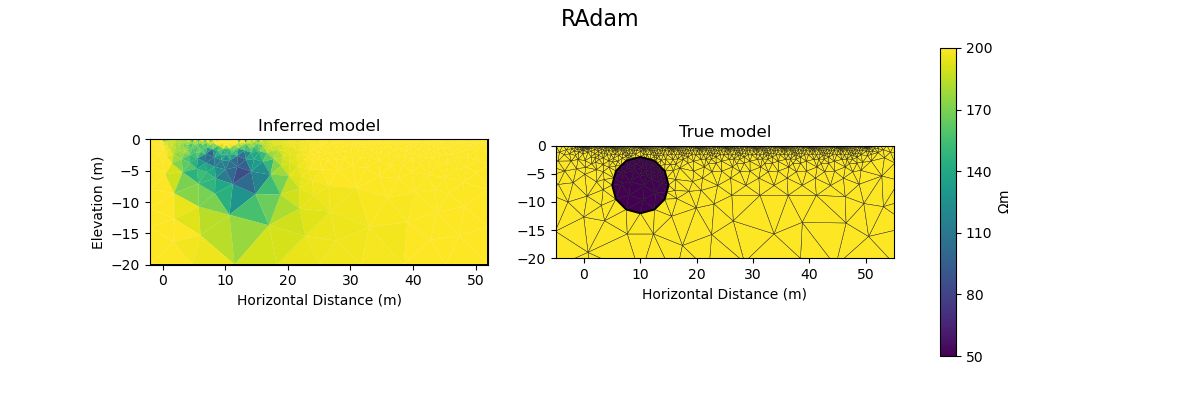 RAdam, Inferred model, True model